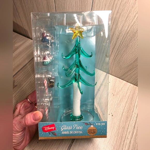 Disney Lelo And Stitch Glass Christmas Tree Light Up Table Top Holiday Decor - Picture 2 of 11